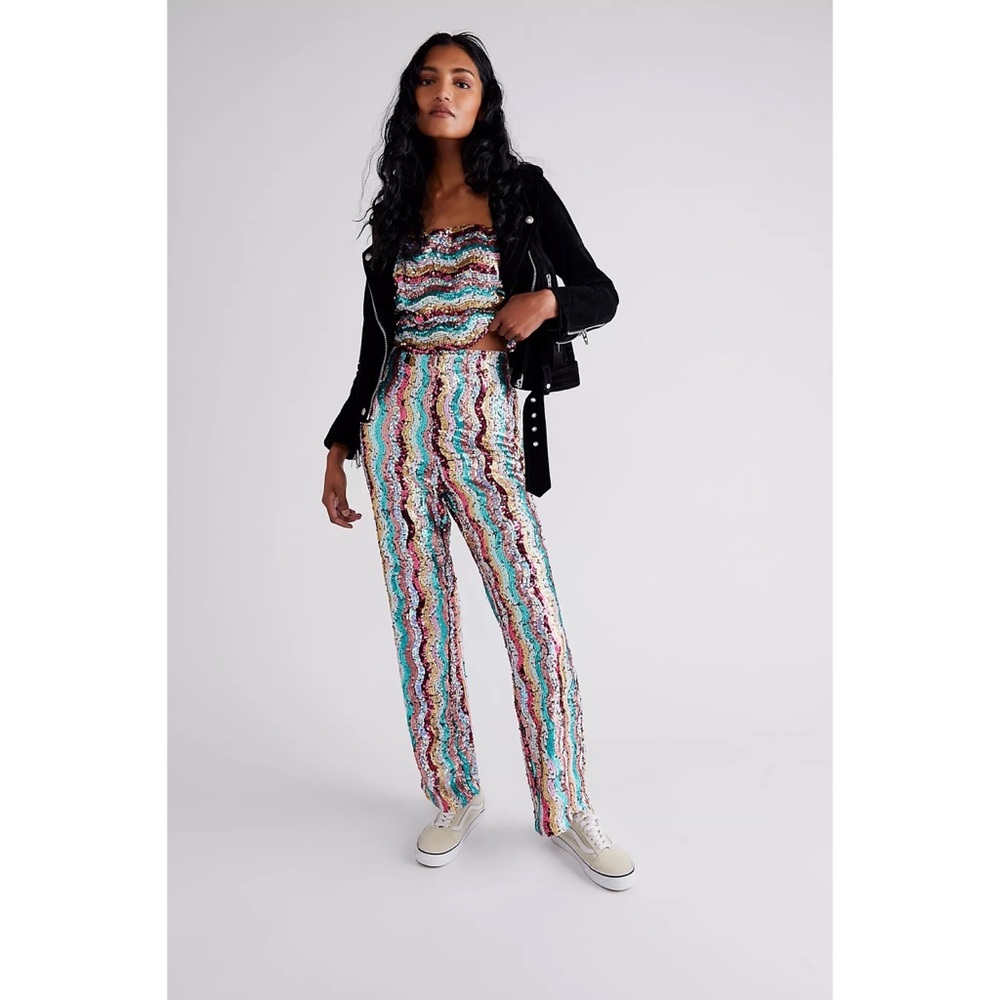 Free People Multicolor Sequin Pants